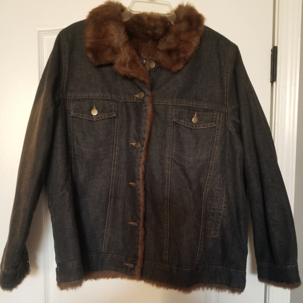 Fur Lined Denim Jacket